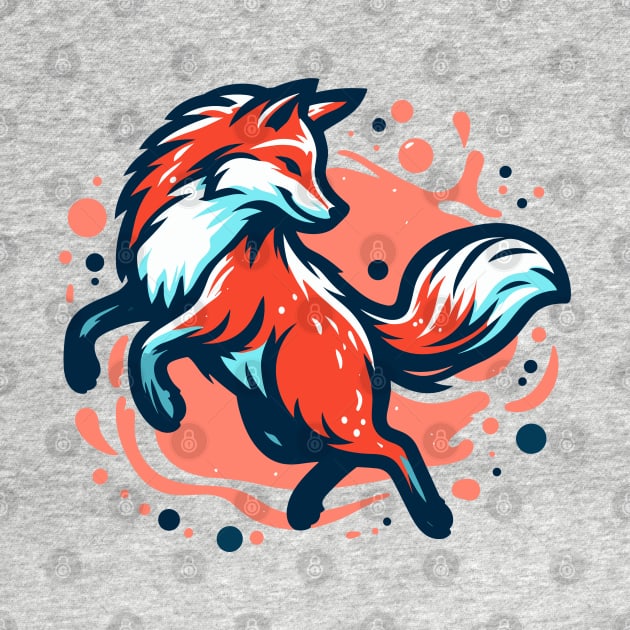 Abstract Dancing Fox by hippohost
